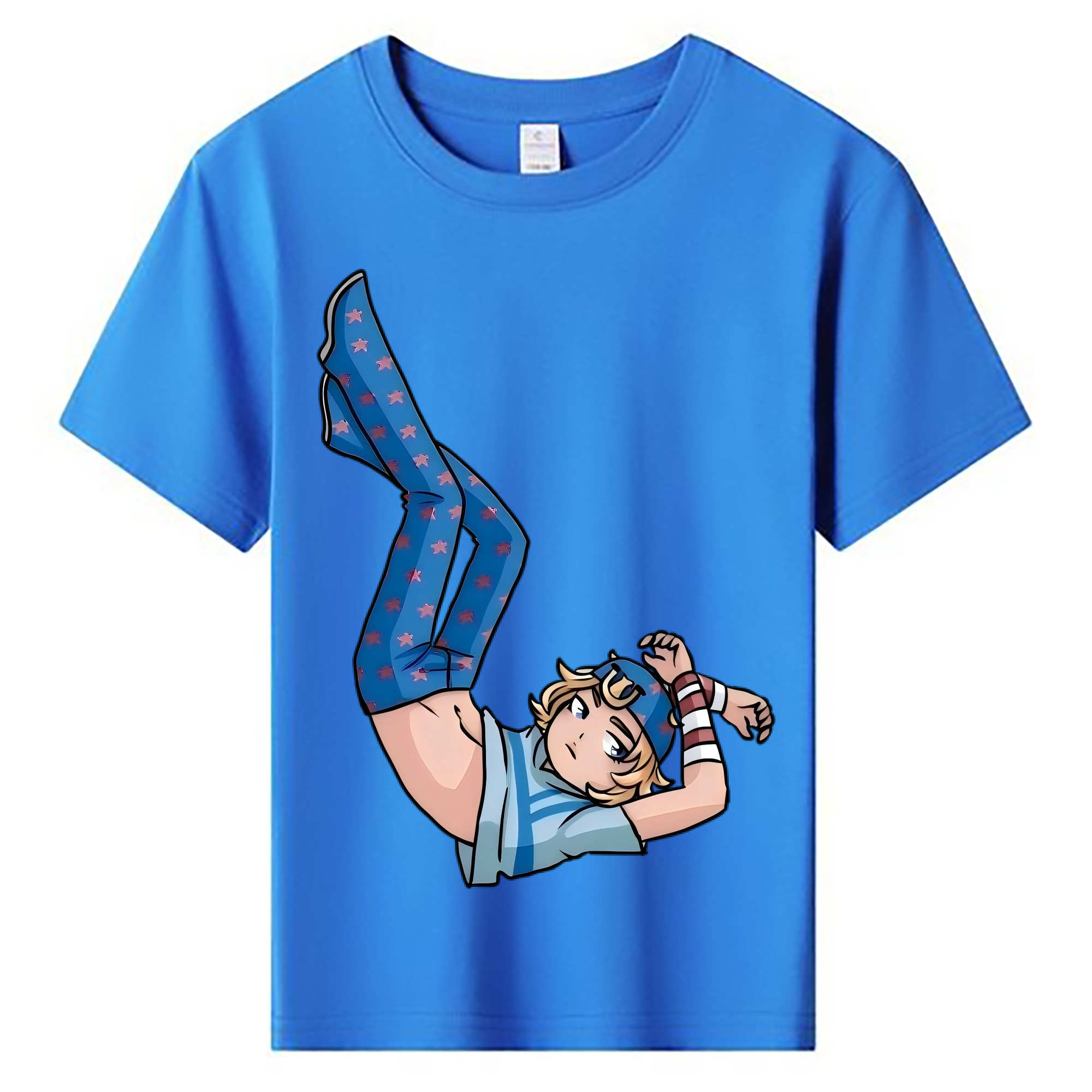 （画像用） ジョジョの奇妙な冒険 グイード?ミスタ JoJo's Bizarre Adventure Guido Mista 綿100％キッズTシャツ（フロントプリント）